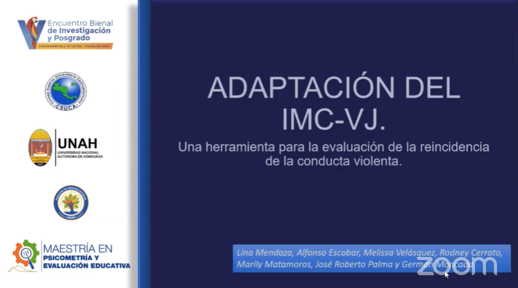 CEI-TEST hace su primer participación en el V encuentro Bienal de Investigación y Posgrado - Centroamérica y el Caribe -Honduras 2021